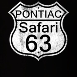 Highway Route Sign 1963 Pontiac Safari Distressed T Shirt