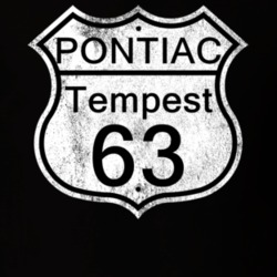 Highway Route Sign 1963 Pontiac Tempest Distressed T Shirt