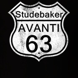 Highway Route Sign 1963 Studebaker Avanti Distressed T Shirt