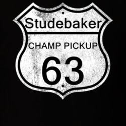 Highway Route Sign 1963 Studebaker Champ Pickup Distressed T Shirt