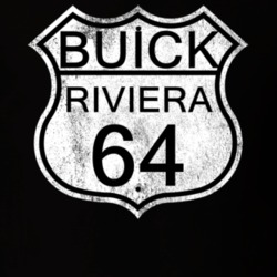 Highway Route Sign 1964 BUICK RIVIERA Distressed T Shirt