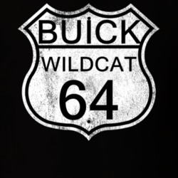 Highway Route Sign 1964 BUICK WILDCAT Distressed T Shirt