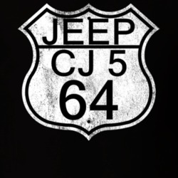 Highway Route Sign 1964 CJ 5 Distressed T Shirt