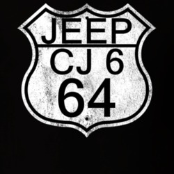 Highway Route Sign 1964 CJ 6 Distressed T Shirt