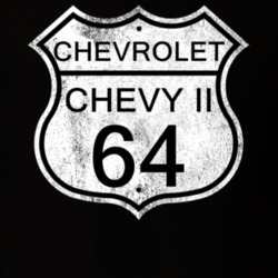 Highway Route Sign 1964 Chevy Chevy II Distressed T Shirt