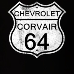 Highway Route Sign 1964 Chevy Corvair Distressed T Shirt