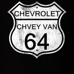 Highway Route Sign 1964 Chevy Van Distressed T Shirt