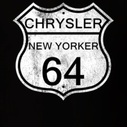 Highway Route Sign 1964 Chrysler New Yorker Distressed T Shirt