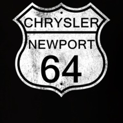 Highway Route Sign 1964 Chrysler Newport Distressed T Shirt