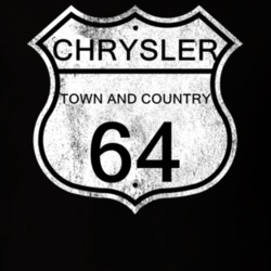 Highway Route Sign 1964 Chrysler Town and Country Distressed T Shirt