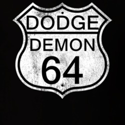 Highway Route Sign 1964 Dodge Demon Distressed T Shirt