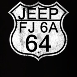 Highway Route Sign 1964 FJ 6A Distressed T Shirt