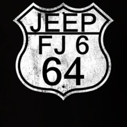 Highway Route Sign 1964 FJ 6 Distressed T Shirt