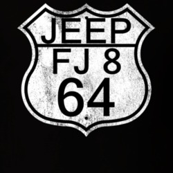 Highway Route Sign 1964 FJ 8 Distressed T Shirt