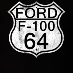 Highway Route Sign 1964 F-100 Distressed T Shirt