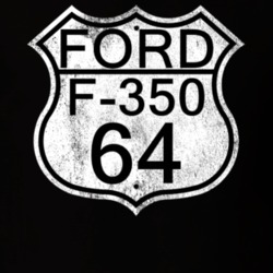 Highway Route Sign 1964 F-350 Distressed T Shirt