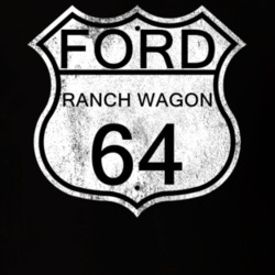 Highway Route Sign 1964 Ranch Wagon Distressed T Shirt