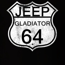 Highway Route Sign 1964 Jeep Gladiator Distressed T Shirt
