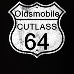 Highway Route Sign 1964 Oldsmobile Cutlass Distressed T Shirt
