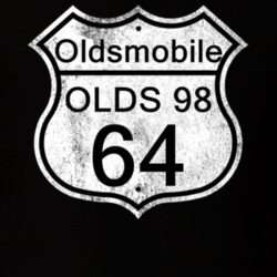 Highway Route Sign 1964 Oldsmobile Olds 98 Distressed T Shirt