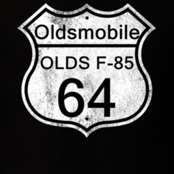 Highway Route Sign 1964 Oldsmobile Olds F-85 Distressed T Shirt