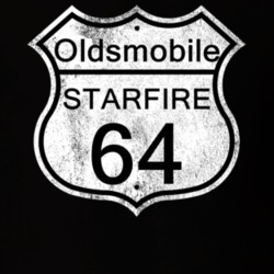 Highway Route Sign 1964 Oldsmobile Starfire Distressed T Shirt