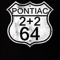 Highway Route Sign 1964 Pontiac 2+2 Distressed T Shirt