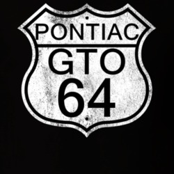 Highway Route Sign 1964 Pontiac GTO Distressed T Shirt