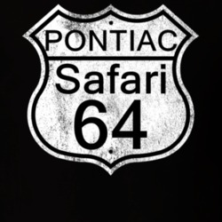 Highway Route Sign 1964 Pontiac Safari Distressed T Shirt