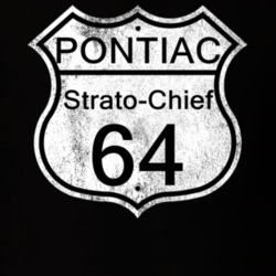Highway Route Sign 1964 Pontiac Strato-Chief Distressed T Shirt