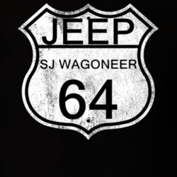 Highway Route Sign 1964 SJ Wagoneer Distressed T Shirt