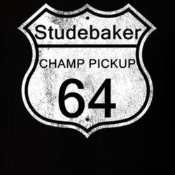 Highway Route Sign 1964 Studebaker Champ Pickup Distressed T Shirt