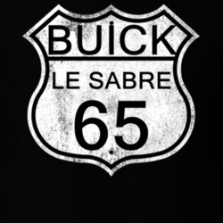 Highway Route Sign 1965 BUICK LE SABRE Distressed T Shirt