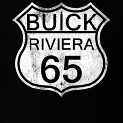 Highway Route Sign 1965 BUICK RIVIERA Distressed T Shirt