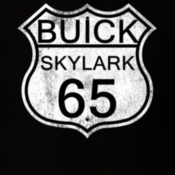 Highway Route Sign 1965 BUICK SKYLARK Distressed T Shirt