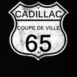 Highway Route Sign 1965 Cadillac Coupe De Ville Distressed T Shirt