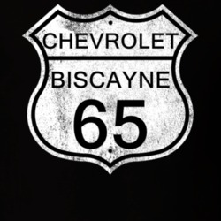 Highway Route Sign 1965 Chevy Biscayne Distressed T Shirt