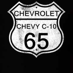 Highway Route Sign 1965 Chevy C-10 Distressed T Shirt