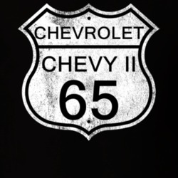 Highway Route Sign 1965 Chevy Chevy II Distressed T Shirt
