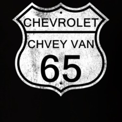 Highway Route Sign 1965 Chevy Van Distressed T Shirt