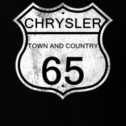 Highway Route Sign 1965 Chrysler Town and Country Distressed T Shirt