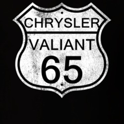 Highway Route Sign 1965 Chrysler Valiant Distressed T Shirt