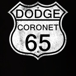 Highway Route Sign 1965 Dodge Coronet Distressed T Shirt