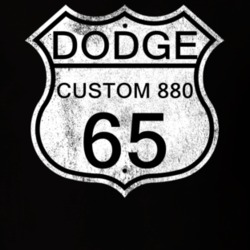 Highway Route Sign 1965 Dodge Custom 880 Distressed T Shirt