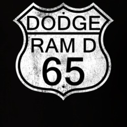 Highway Route Sign 1965 Dodge Ram D Distressed T Shirt