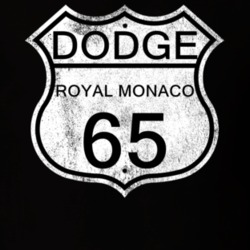 Highway Route Sign 1965 Dodge Royal Monaco Distressed T Shirt