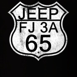 Highway Route Sign 1965 FJ 3A Distressed T Shirt