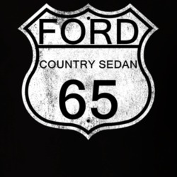 Highway Route Sign 1965 Country Sedan Distressed T Shirt
