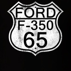 Highway Route Sign 1965 F-350 Distressed T Shirt