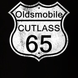 Highway Route Sign 1965 Oldsmobile Cutlass Distressed T Shirt